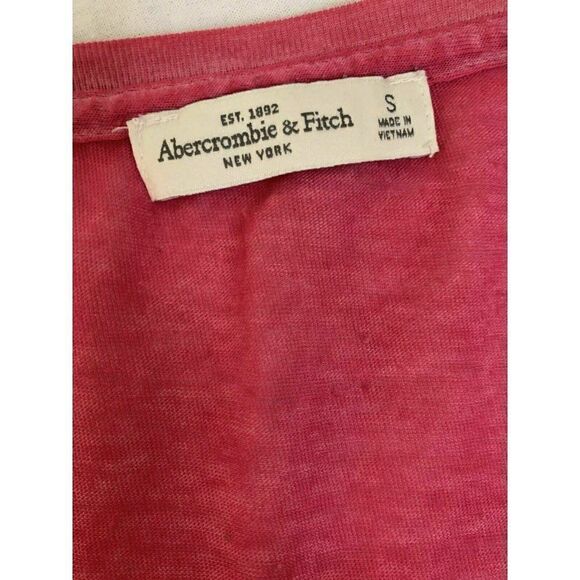 Abercrombie Fitch Womens Solid Pink Sheer Long Sleeve Top Small - Picture 6 of 6